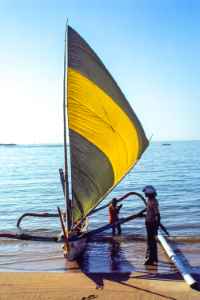 Fishing boat at Blue Lagoon Beach