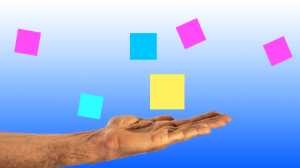 Meine Hand und viele Pixel